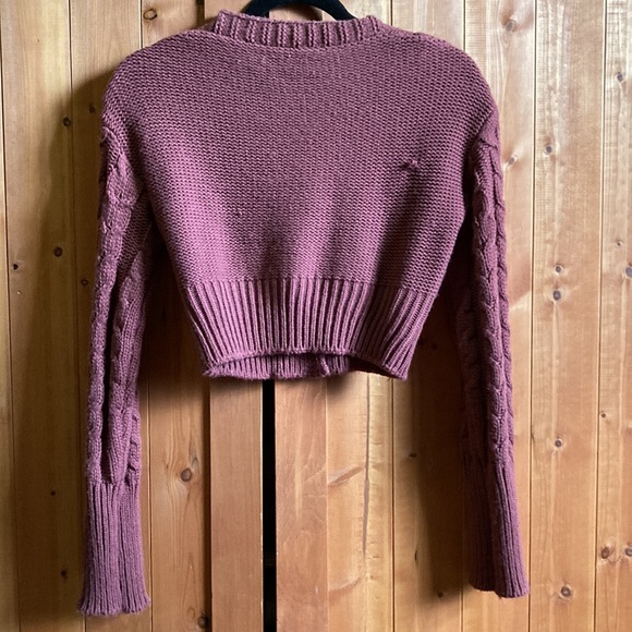 Pink cropped cardigan - Picture 2 of 4